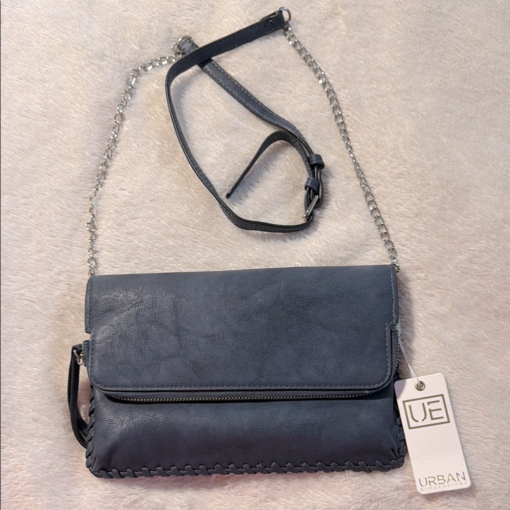 Urban Expressions Maison Whipstitch Trim Crossbody bag/purse navy blue NWT!